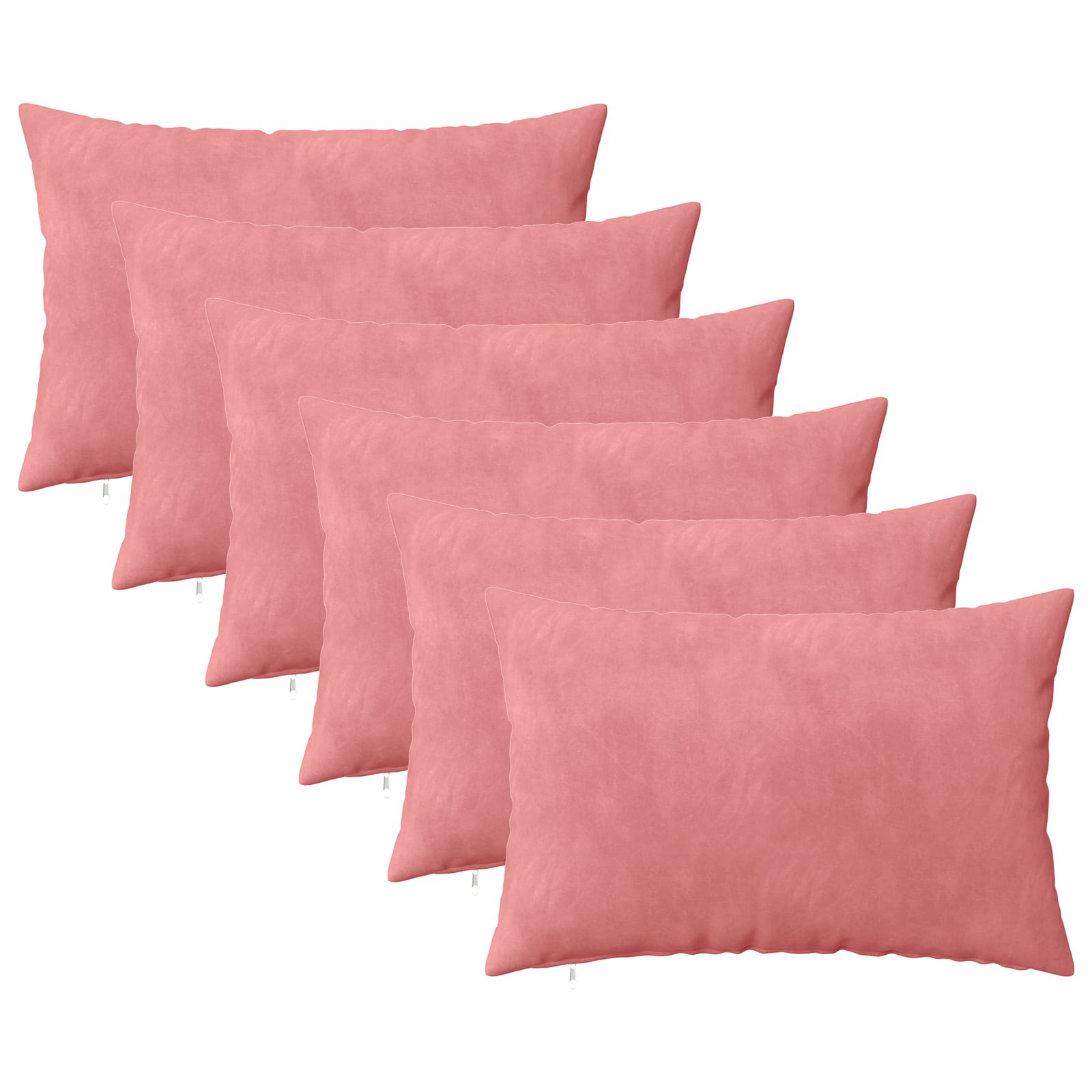 vidaXL Cushion with Pillow HEERLEN 6 pcs Pink Velvet 1