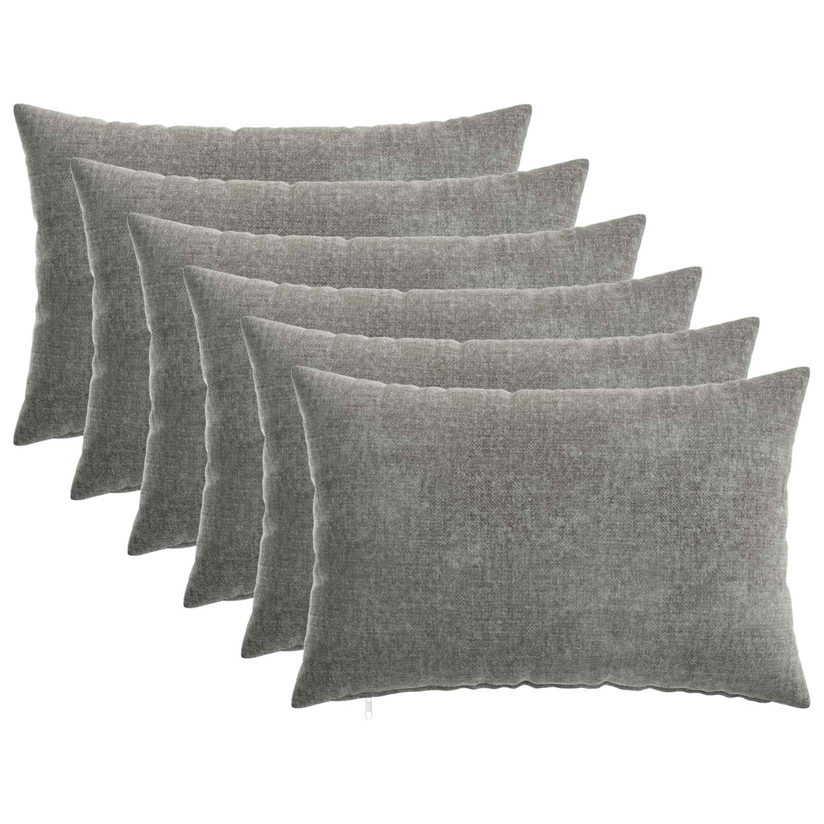 Throw Pillow HEERLEN Chenille Fabric 6 pcs