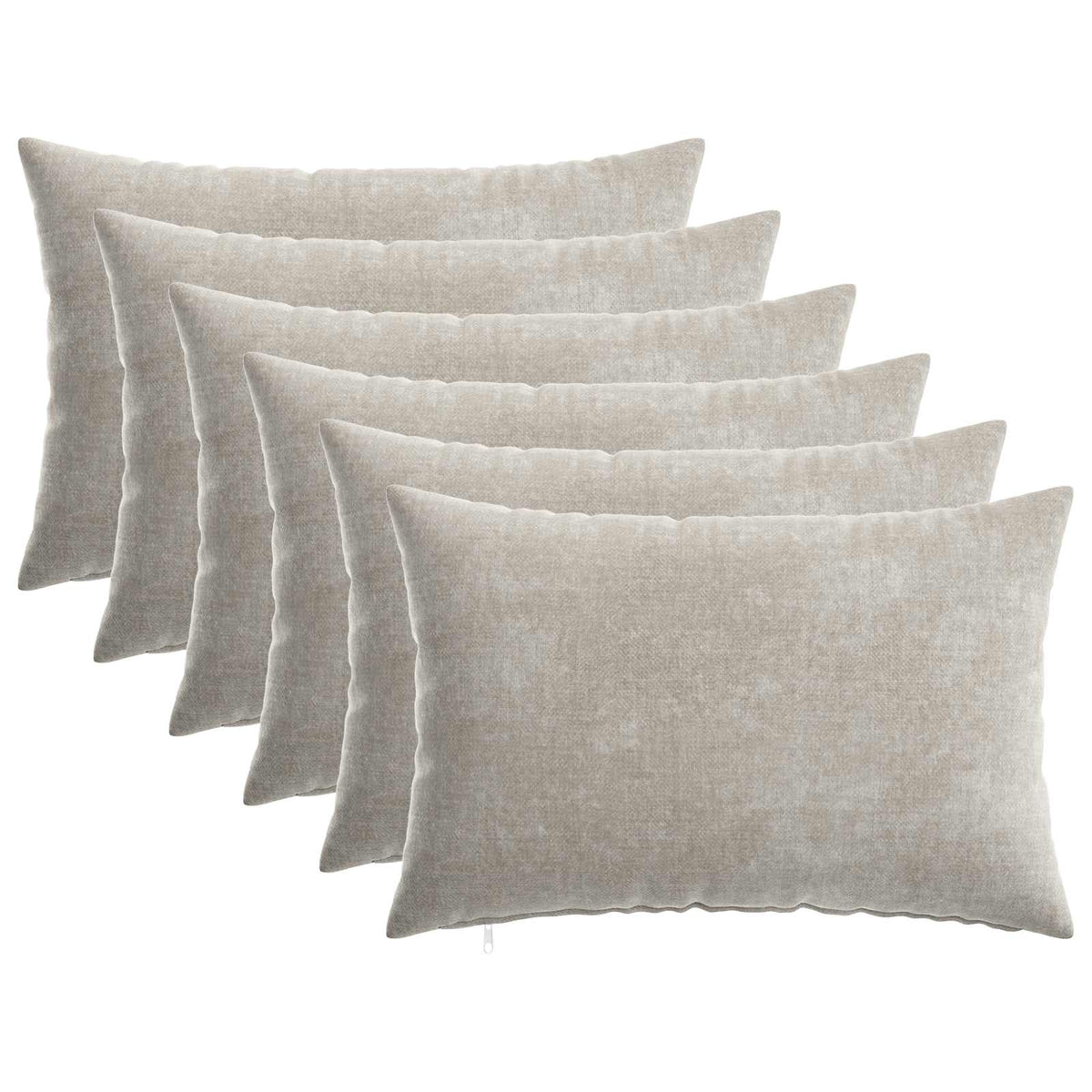 Throw Pillow HEERLEN Chenille Fabric 6 pcs