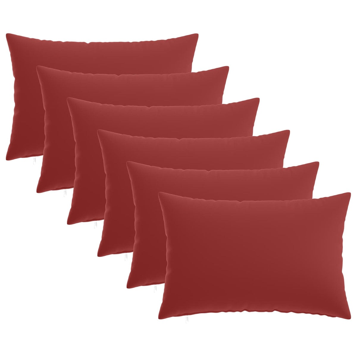 vidaXL Throw Pillow 6 pcs HEERLEN Wine Red 30 x 50 cm Polyester 2