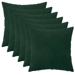 vidaXL Cushion with Pillow HEERLEN 6 pcs Dark Green Velvet 2