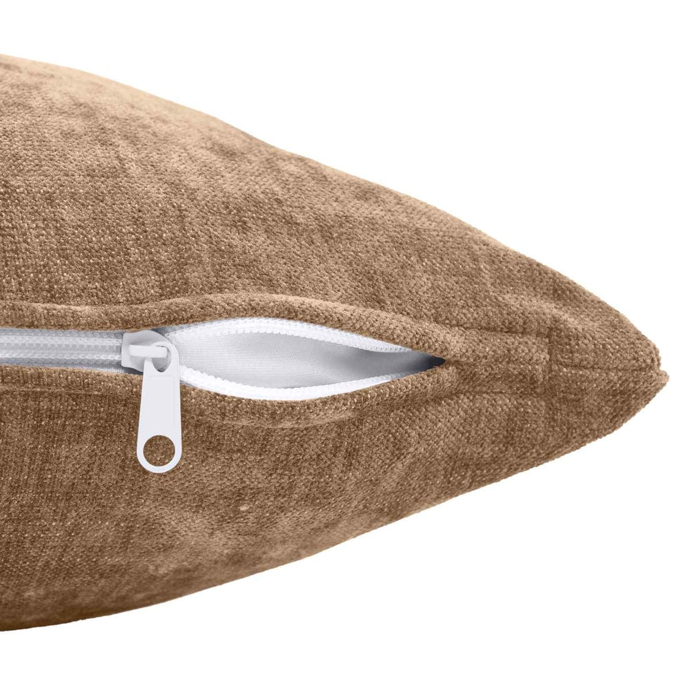 vidaXL Throw Pillow 6 pcs HEERLEN Brown 35 x 35 cm Chenille Fabric 6