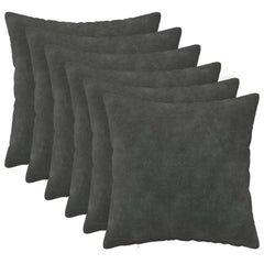 Cushion with Pillow HEERLEN 6 pcs Anthracite Microfiber Fleece