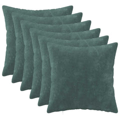 vidaXL Cushion with Pillow HEERLEN 6 pcs Sea Blue Microfiber Fleece 1