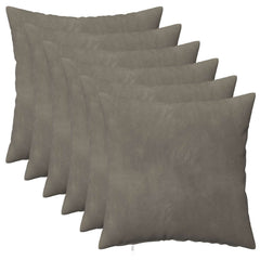 vidaXL Cushion with Pillow HEERLEN 6 pcs Light Grey Velvet 1