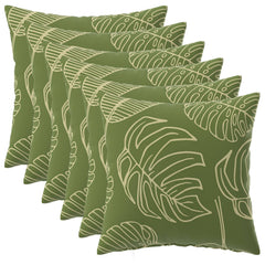 vidaXL Throw Pillow 6 pcs HEERLEN Leaf Design 40 x 40 cm Polyester 2