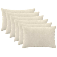 Throw Pillow HEERLEN Microfiber Fleece 6 pcs Cream