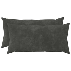 vidaXL Cushion with Pillow HEERLEN 2 pcs Anthracite Microfiber Fleece 1