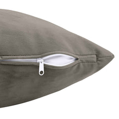 vidaXL Cushion with Pillow HEERLEN 2 pcs Light Grey Velvet 5