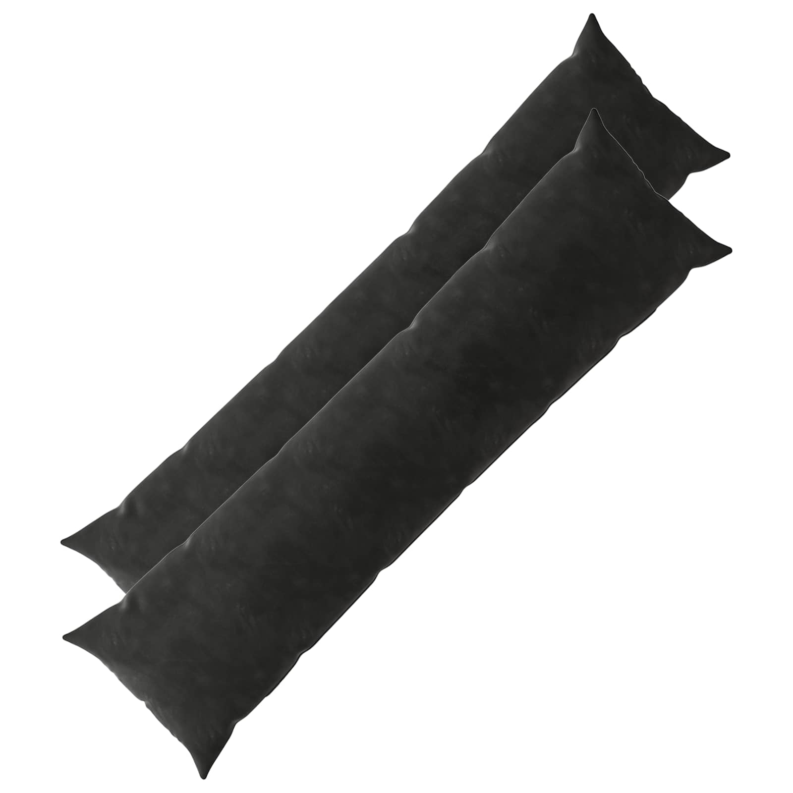 vidaXL Cushion with Pillow HEERLEN 2 pcs Black Velvet 2