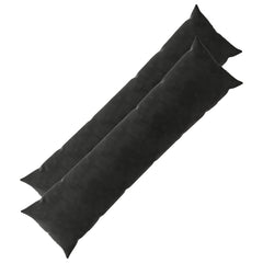 vidaXL Cushion with Pillow HEERLEN 2 pcs Black Velvet 2