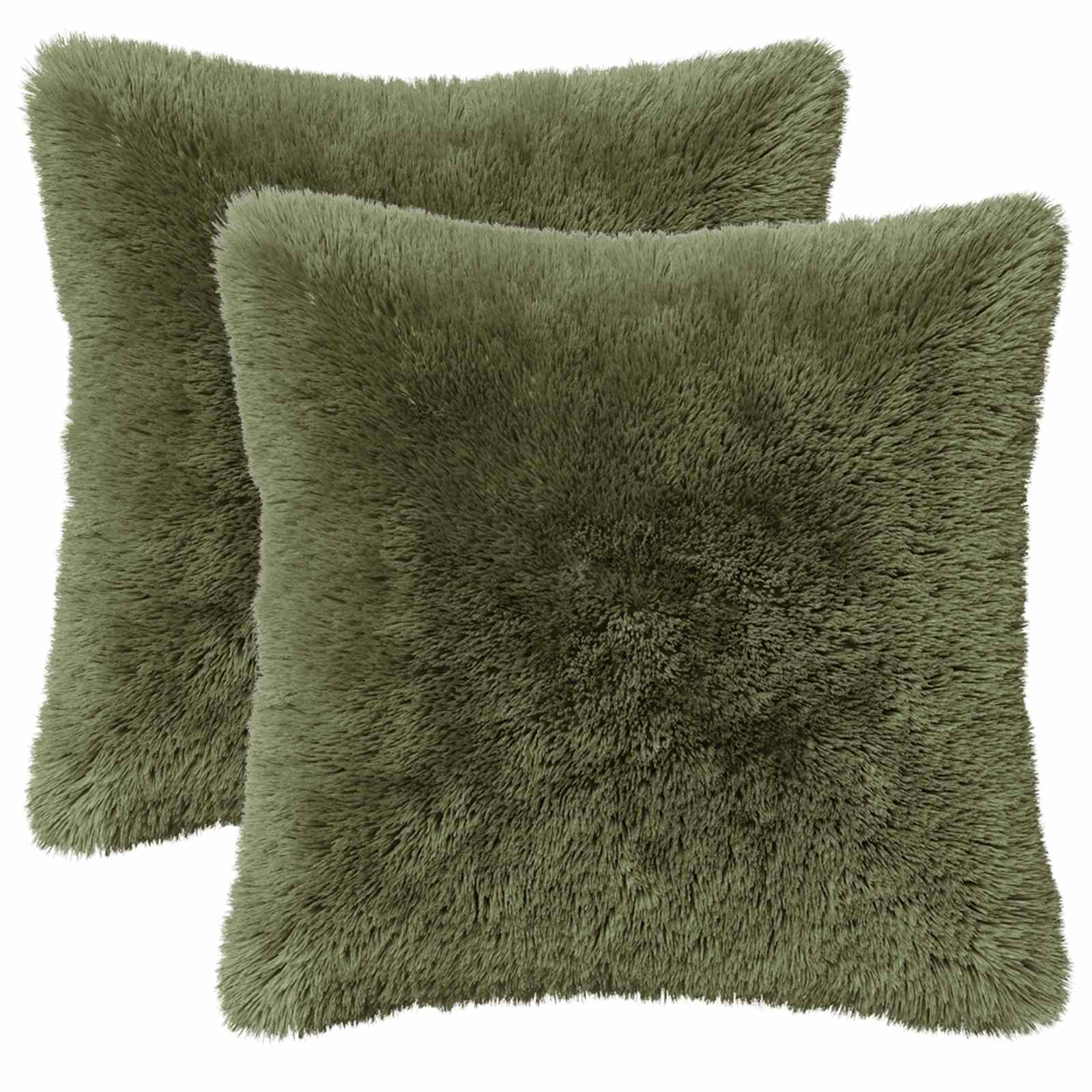vidaXL Cushion with Pillow HEERLEN 6 pcs Green PV Fleece 2
