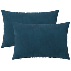 vidaXL Cushion with Pillow HEERLEN 2 pcs Blue Velvet 2