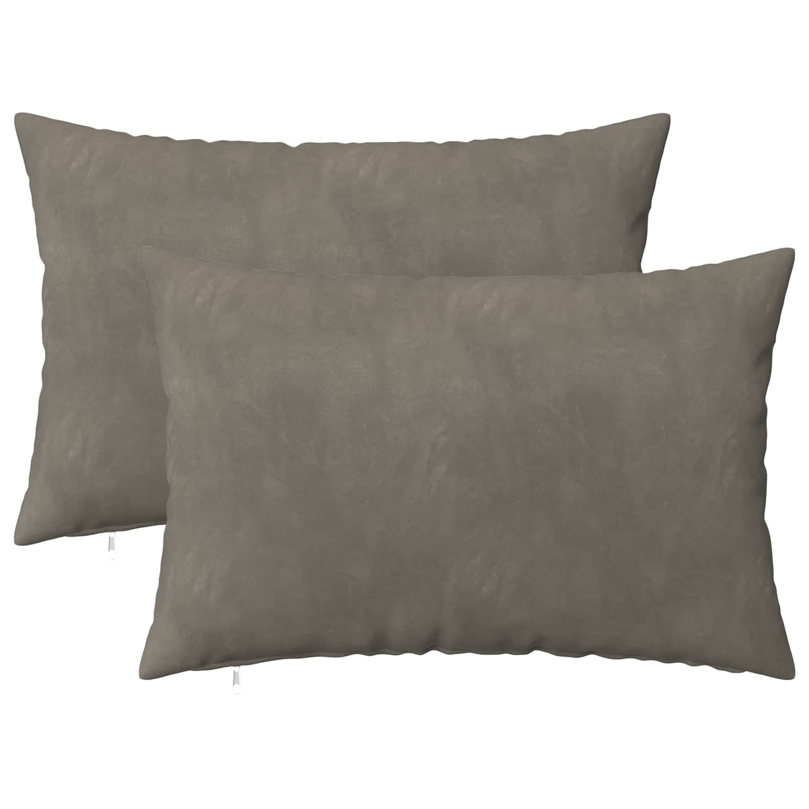 vidaXL Cushion with Pillow HEERLEN 2 pcs Light Grey Velvet 2