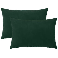 vidaXL Cushion with Pillow HEERLEN 2 pcs Dark Green Velvet 2