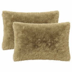 vidaXL Cushion with Pillow HEERLEN 2 pcs Light Grey PV Fleece 2