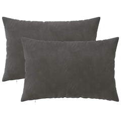 vidaXL Cushion with Pillow HEERLEN 2 pcs Dark Grey Velvet 2