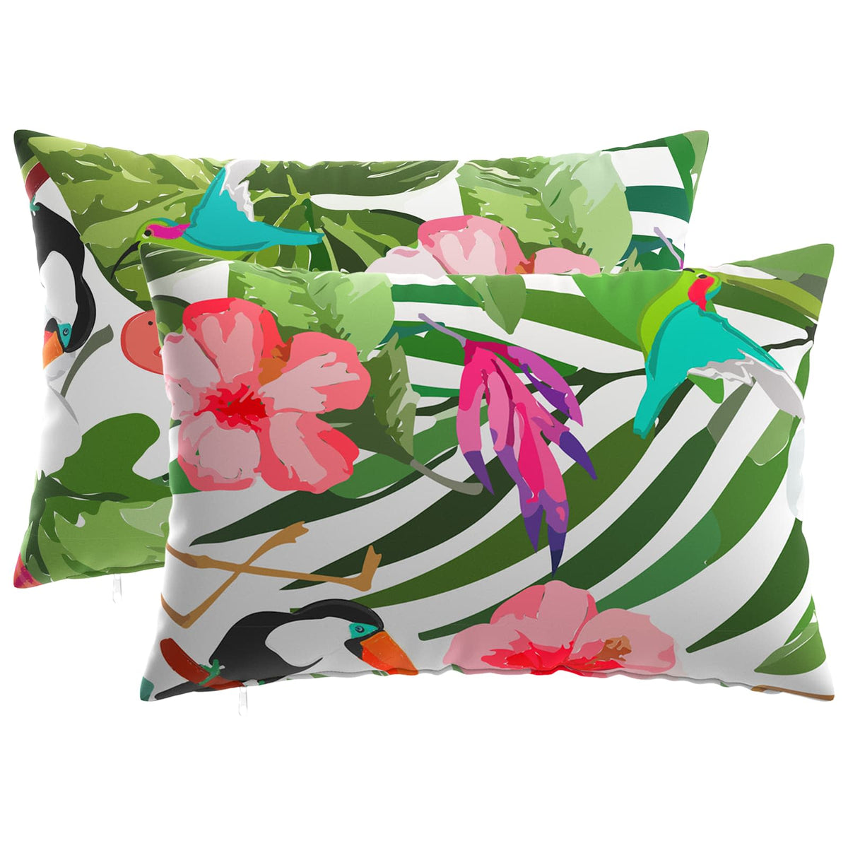 vidaXL Throw Pillow 2 pcs HEERLEN Multicolour 50 x 75 cm Polyester 2