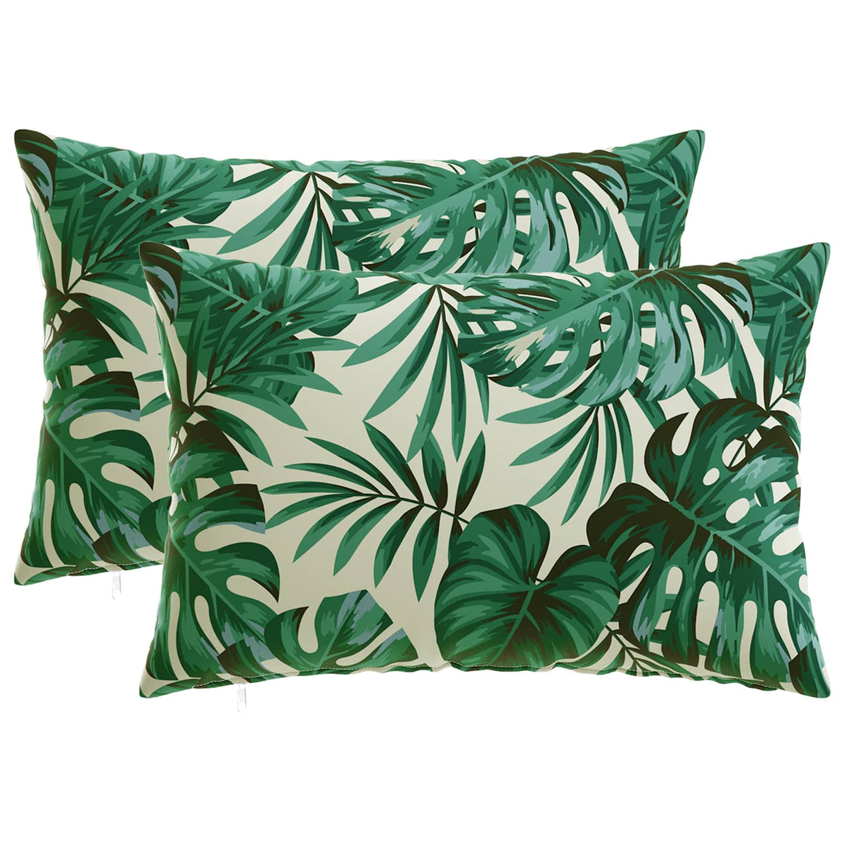 Throw Pillow 2 pcs HEERLEN Leaf Pattern Polyester