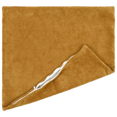 vidaXL Cushion with Pillow HEERLEN 2 pcs Yellow Microfiber Fleece 3