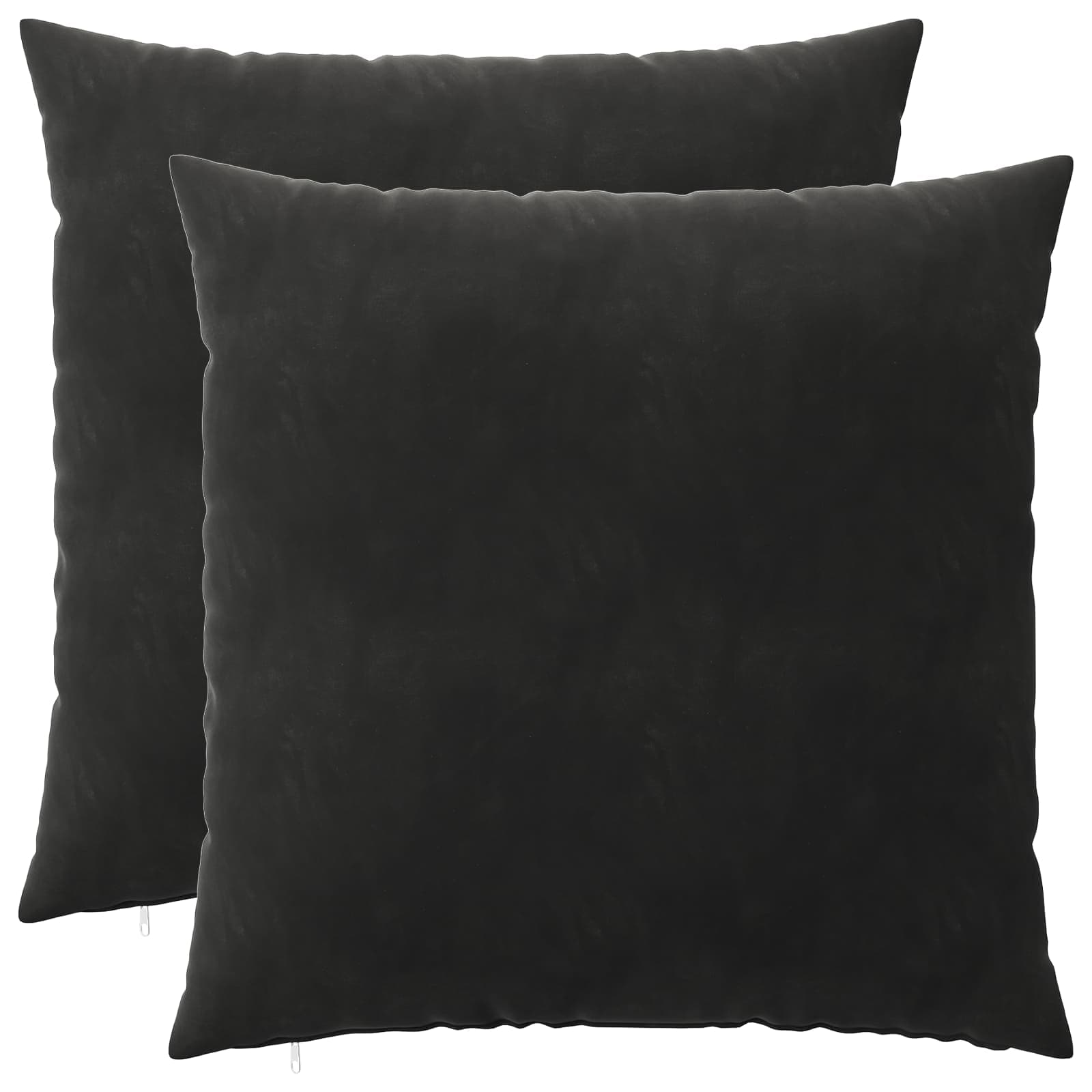 vidaXL Cushion with Pillow HEERLEN 2 pcs Black Velvet 1