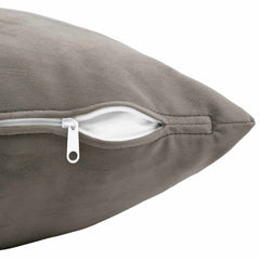 vidaXL Cushion with Pillow HEERLEN 2 pcs Light Grey Velvet 6