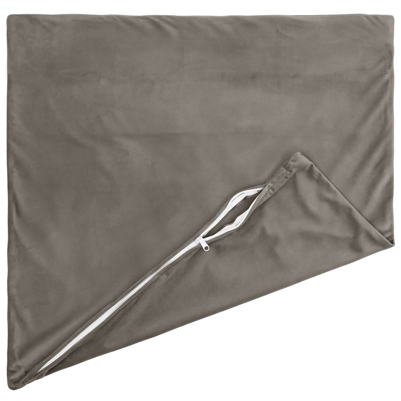 vidaXL Cushion with Pillow HEERLEN 2 pcs Light Grey Velvet 4