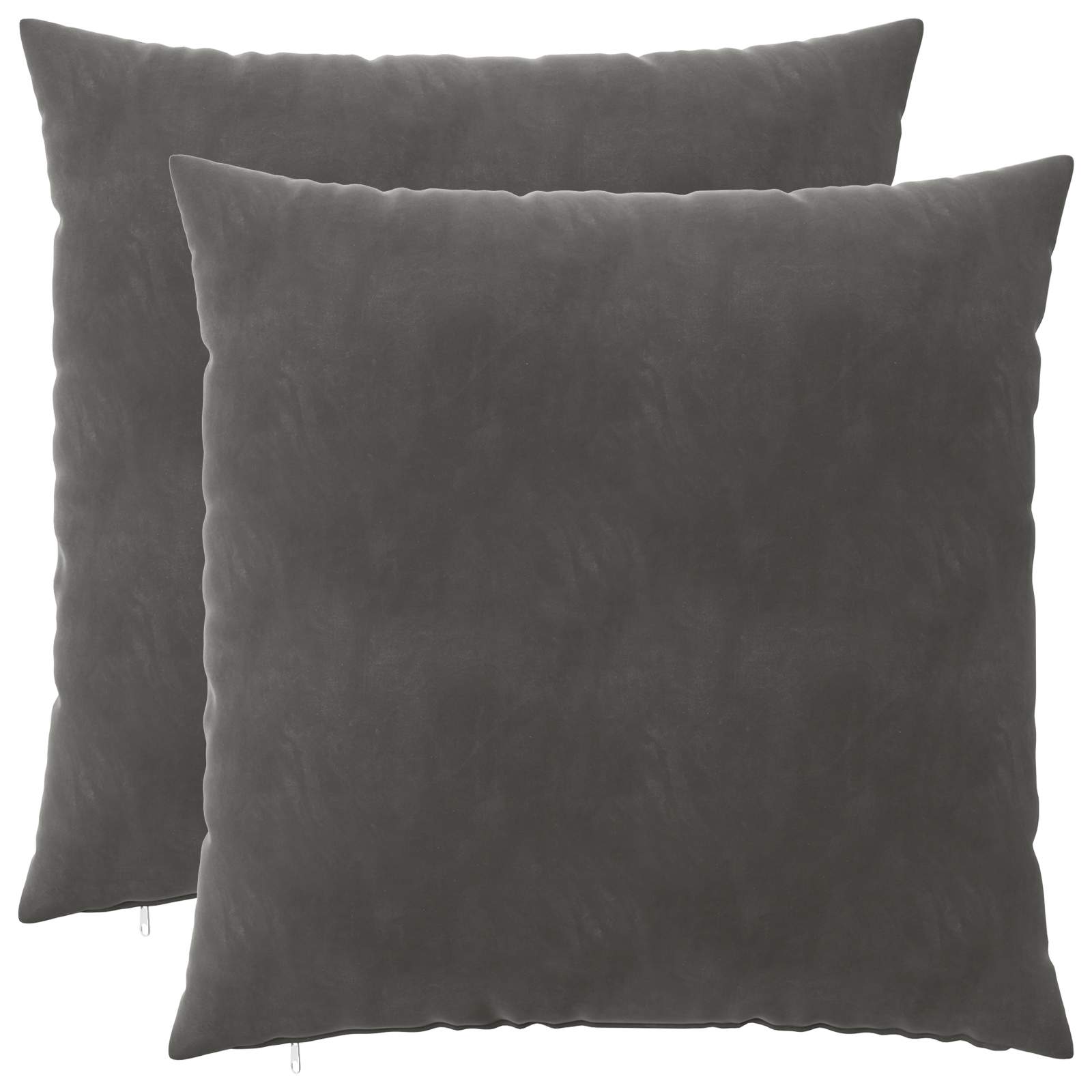 vidaXL Cushion with Pillow HEERLEN 2 pcs Dark Grey Velvet 2