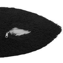 vidaXL Cushion with Pillow HEERLEN 2 pcs Black PV Fleece 6