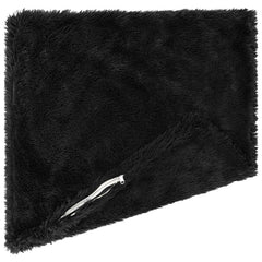 vidaXL Cushion with Pillow HEERLEN 2 pcs Black PV Fleece 4