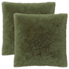 vidaXL Cushion with Pillow HEERLEN 2 pcs Green PV Fleece 2
