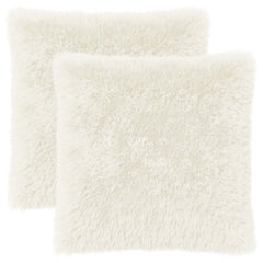 vidaXL Cushion with Pillow HEERLEN 2 pcs White PV Fleece 2