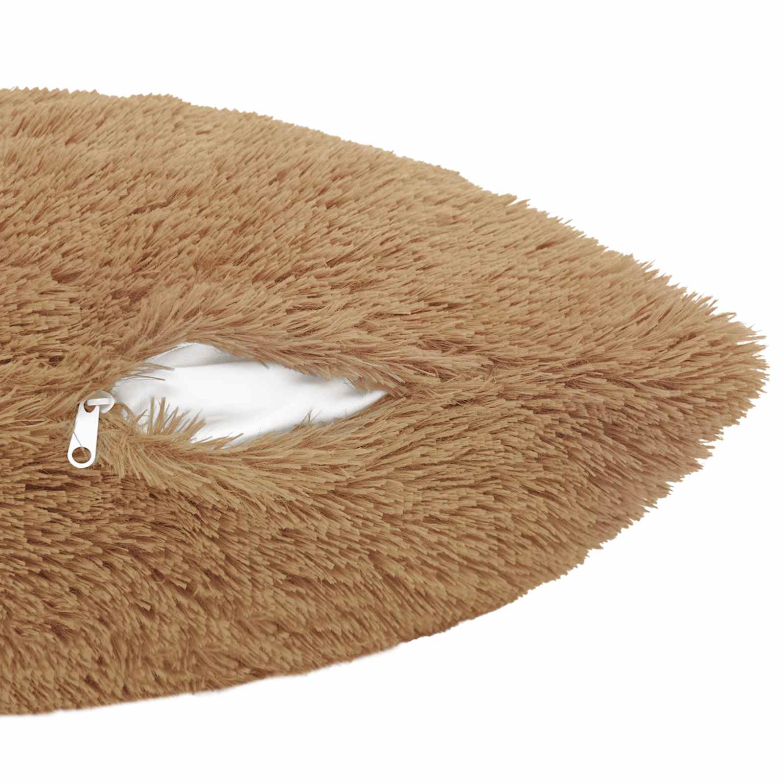 vidaXL Cushion with Pillow HEERLEN 2 pcs Taupe PV Fleece 6
