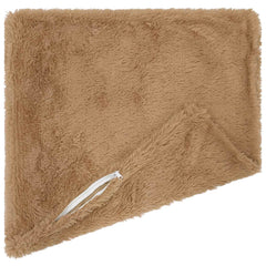 vidaXL Cushion with Pillow HEERLEN 2 pcs Taupe PV Fleece 4