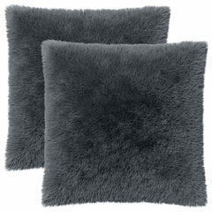 vidaXL Cushion with Pillow HEERLEN 2 pcs Anthracite PV Fleece 2