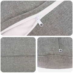 vidaXL Cushion with Pillow HEERLEN 6 pcs Cloud Grey Fabric 5