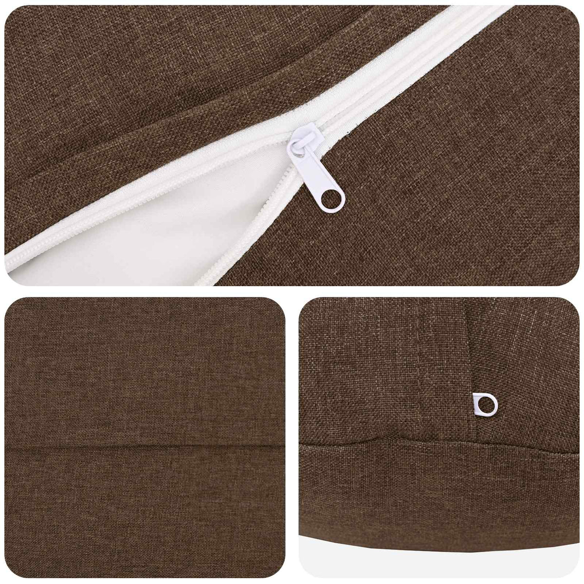 vidaXL Cushion with Pillow HEERLEN 6 pcs Brown Fabric 5