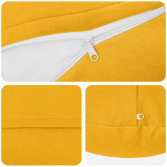 vidaXL Cushion with Pillow HEERLEN 6 pcs Light Yellow Fabric 5