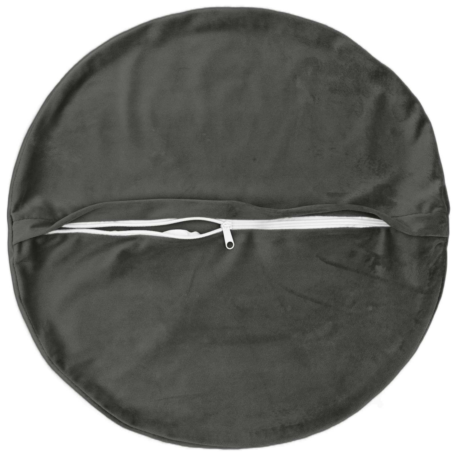 vidaXL Cushion with Pillow HEERLEN 6 pcs Dark Grey Velvet 4