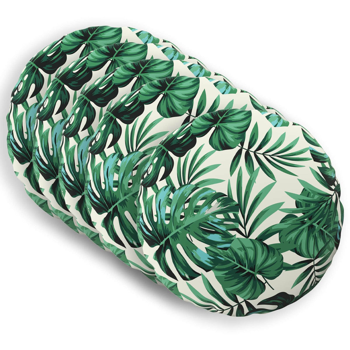 vidaXL Throw Pillow 6 pcs HEERLEN Leaf Pattern Dia. 40 cm Polyester 2