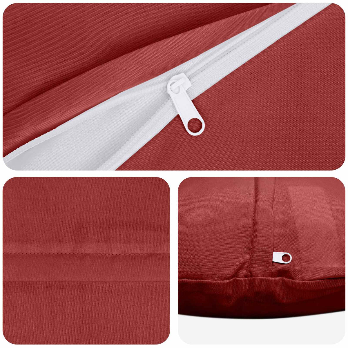 vidaXL Throw Pillow 6 pcs HEERLEN Wine Red Dia. 40 cm Polyester 6