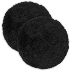 vidaXL Cushion with Pillow HEERLEN 6 pcs Black PV Fleece 2