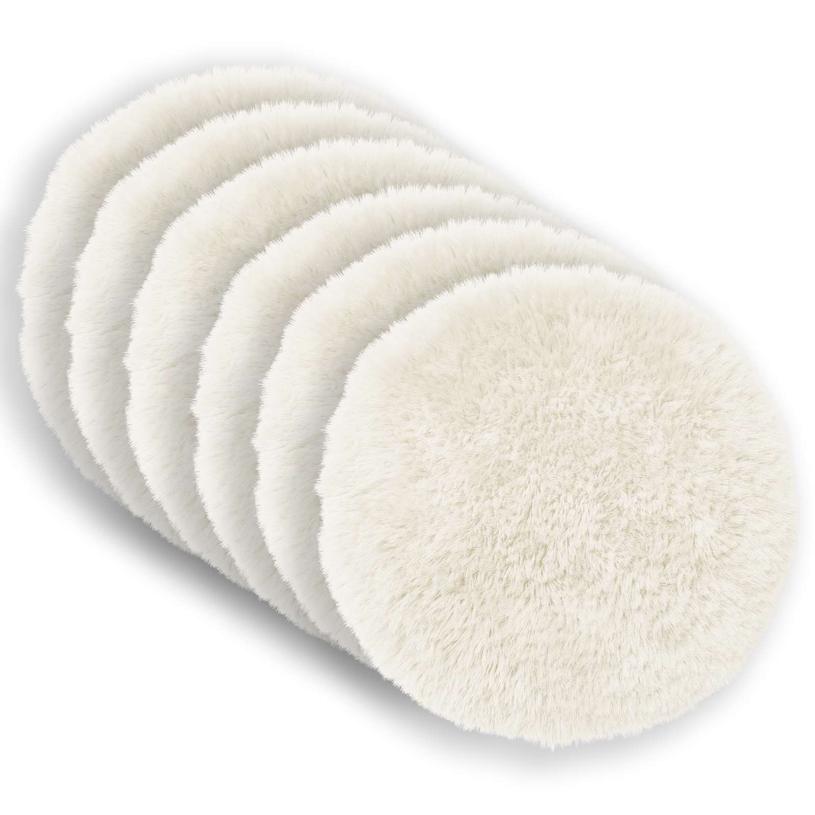 vidaXL Cushion with Pillow HEERLEN 6 pcs White PV Fleece 2