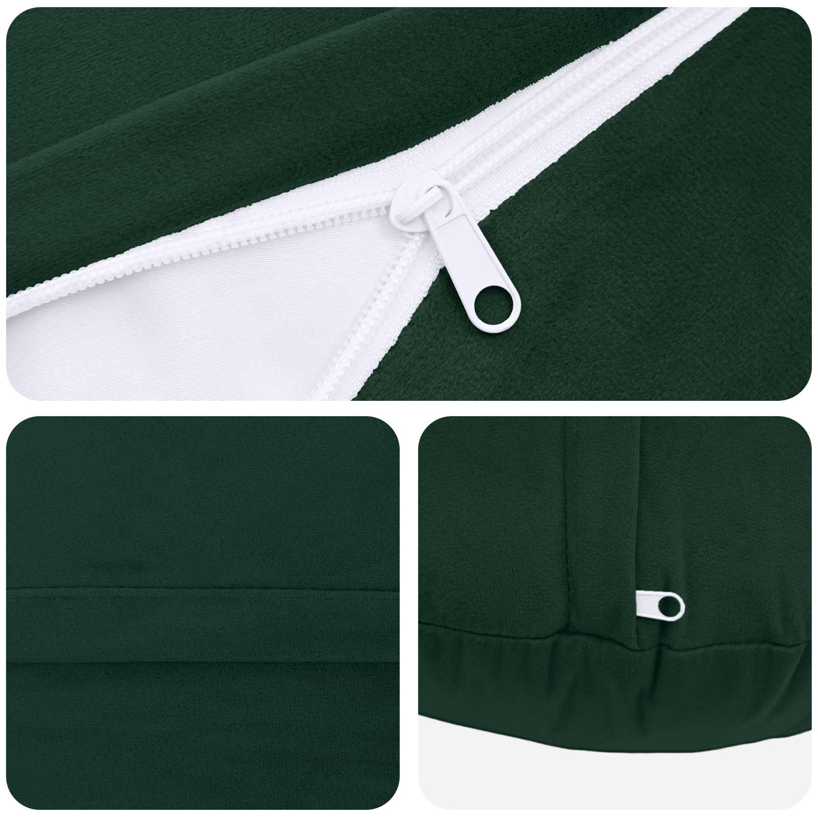 vidaXL Cushion with Pillow HEERLEN 2 pcs Dark Green Velvet 5