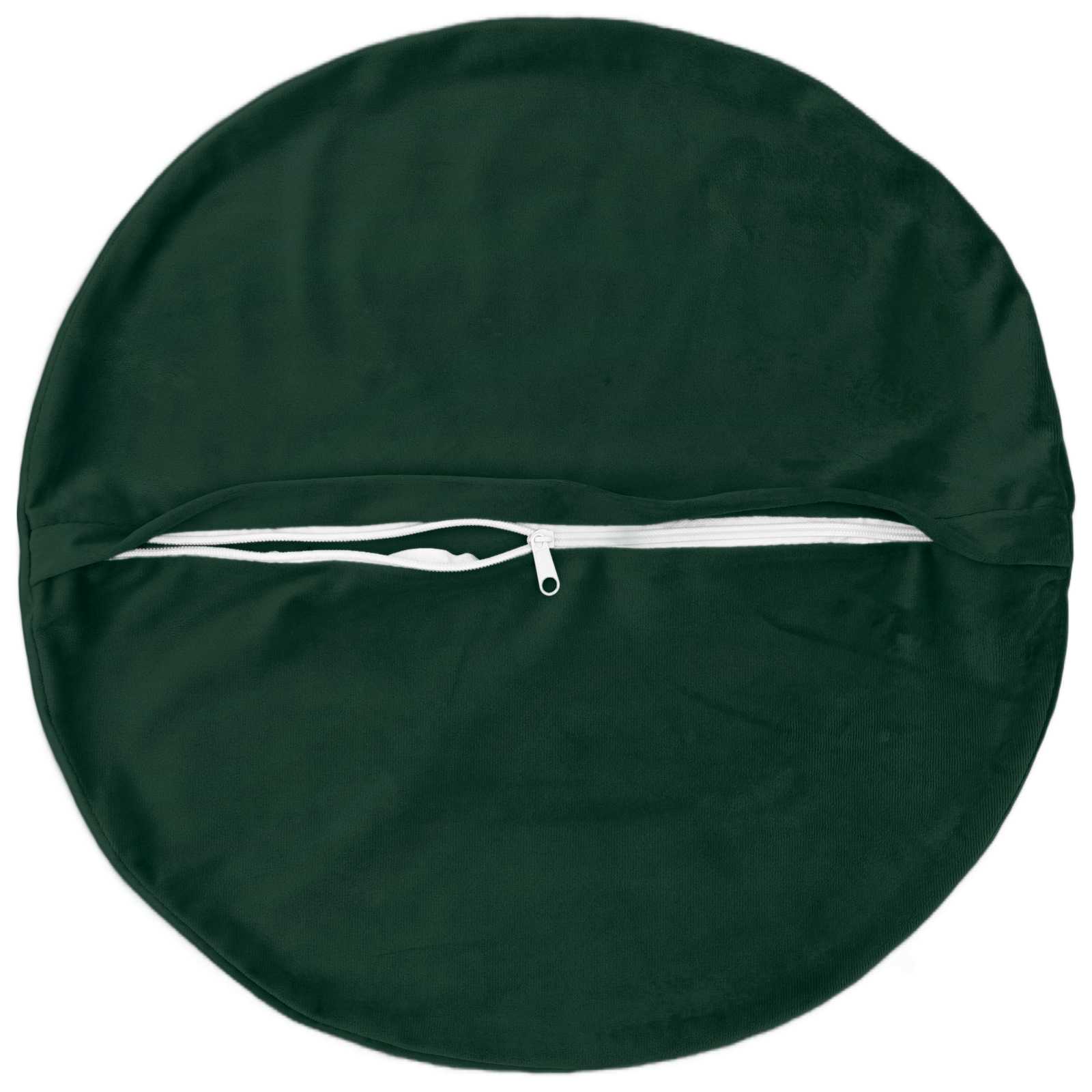 vidaXL Cushion with Pillow HEERLEN 2 pcs Dark Green Velvet 4