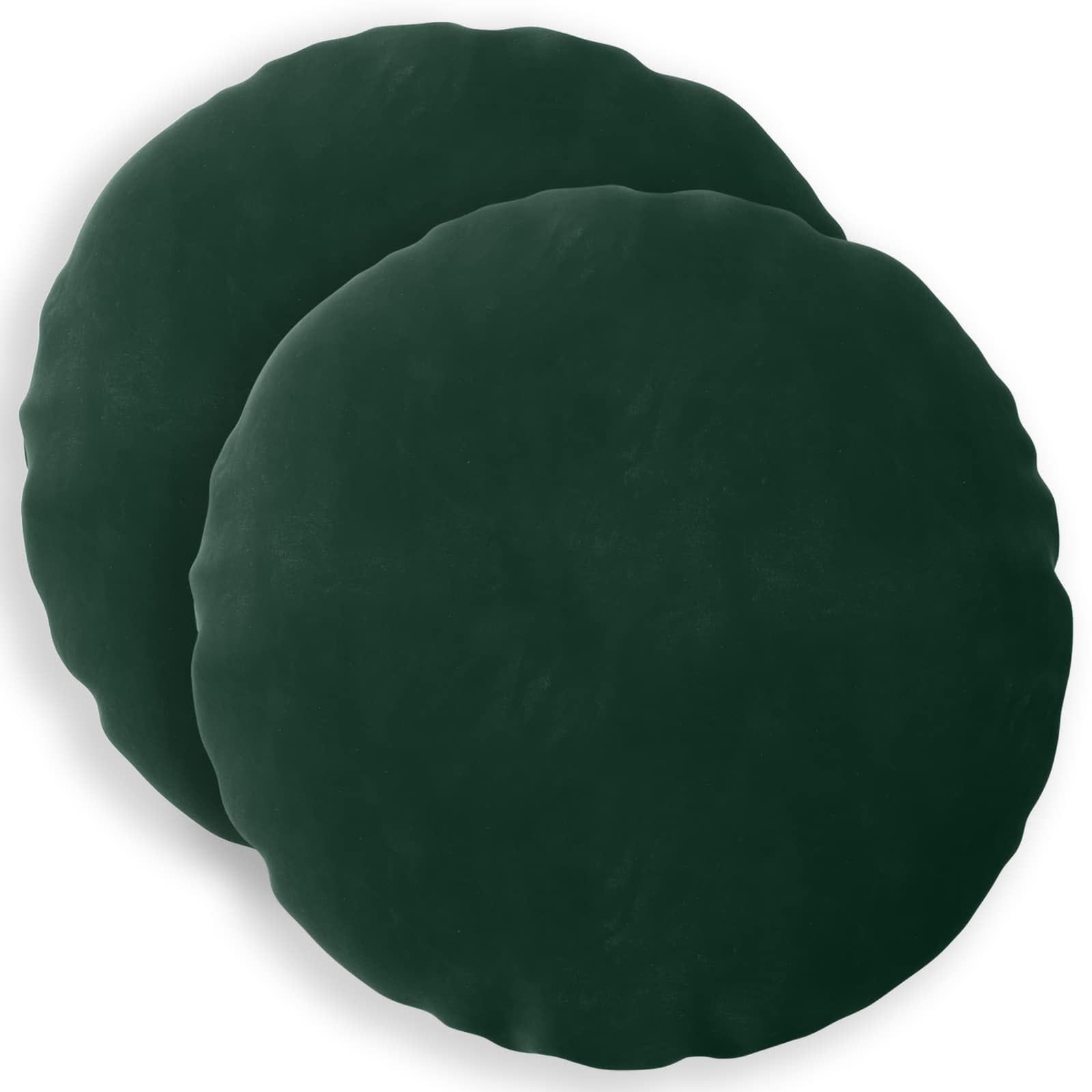 vidaXL Cushion with Pillow HEERLEN 2 pcs Dark Green Velvet 2