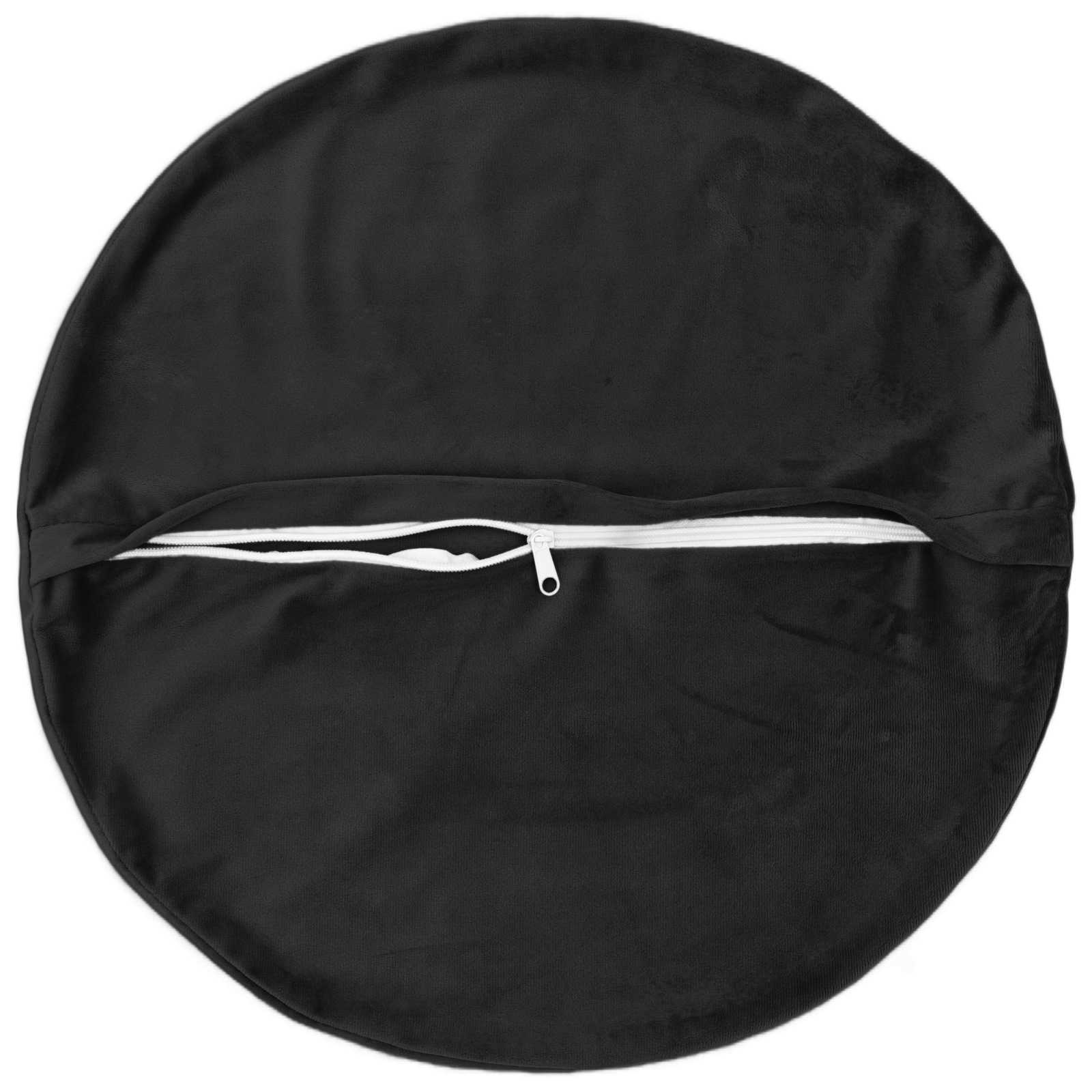 vidaXL Cushion with Pillow HEERLEN 2 pcs Black Velvet 4