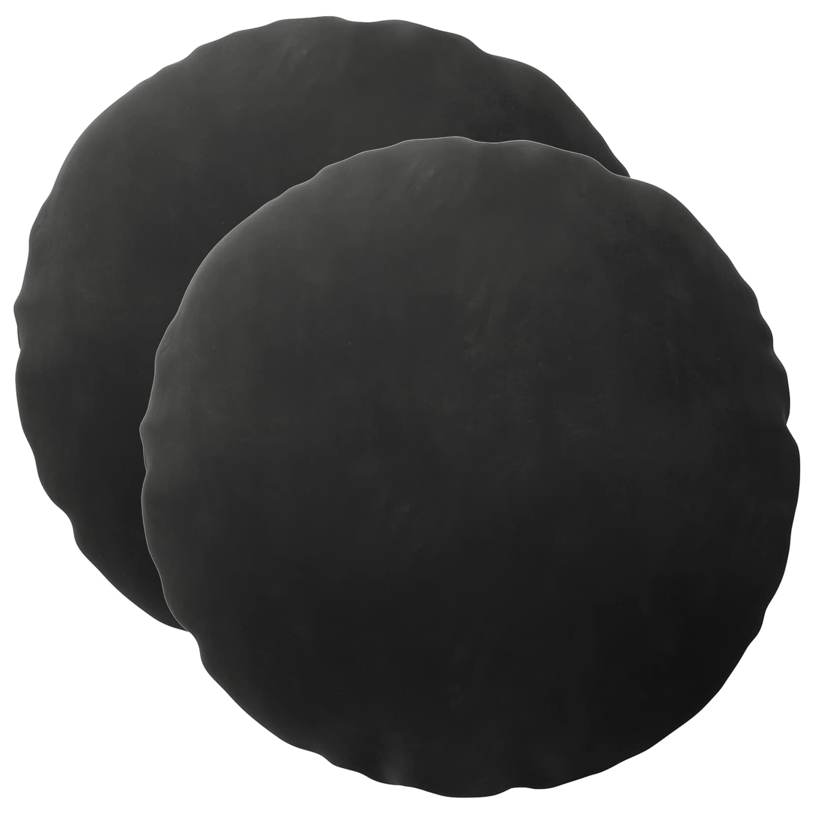 vidaXL Cushion with Pillow HEERLEN 2 pcs Black Velvet 2