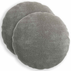 vidaXL Throw Pillow 2 pcs HEERLEN Dark Grey Dia. 60 cm Chenille Fabric 2