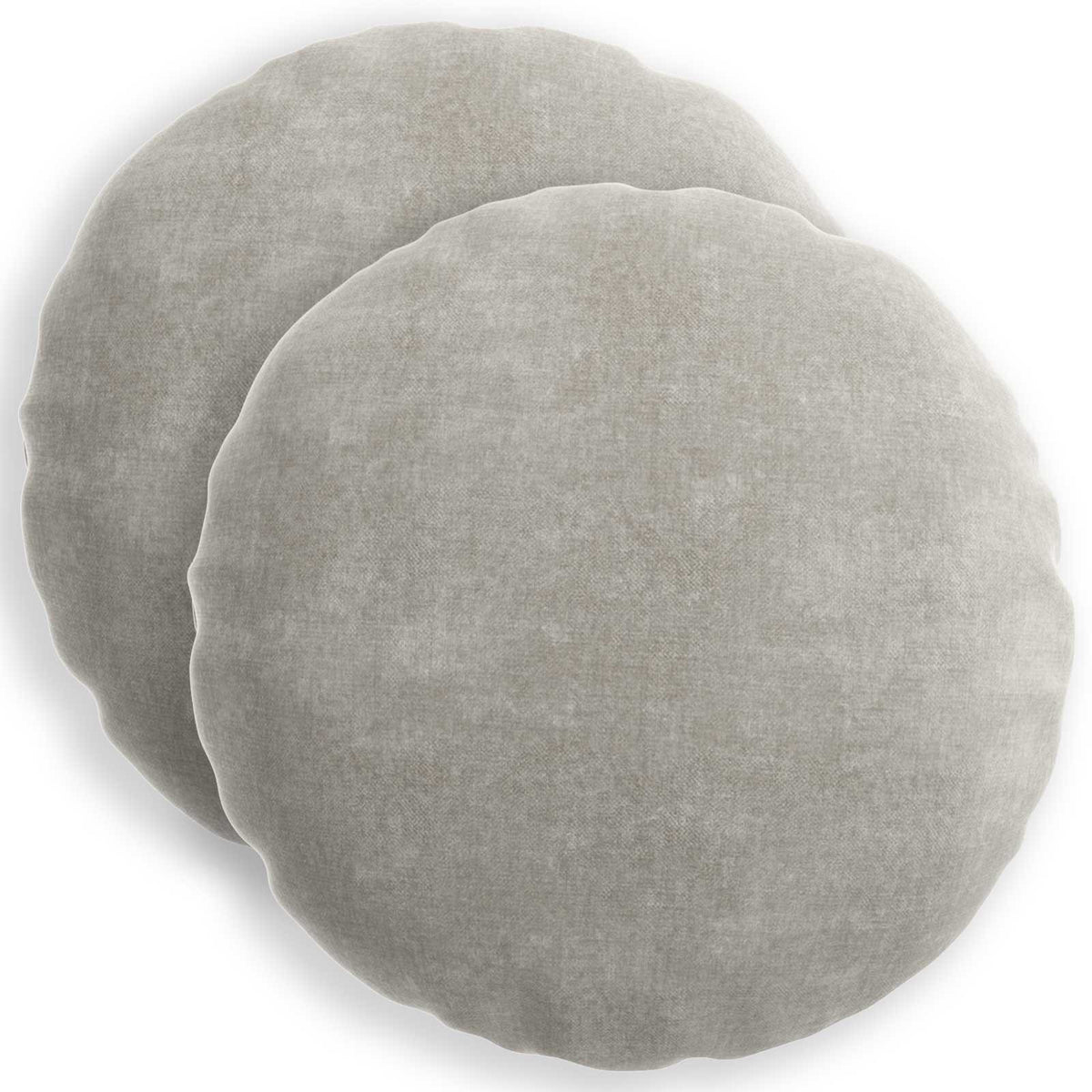 vidaXL Throw Pillow 2 pcs HEERLEN Light Grey Dia. 60 cm 2